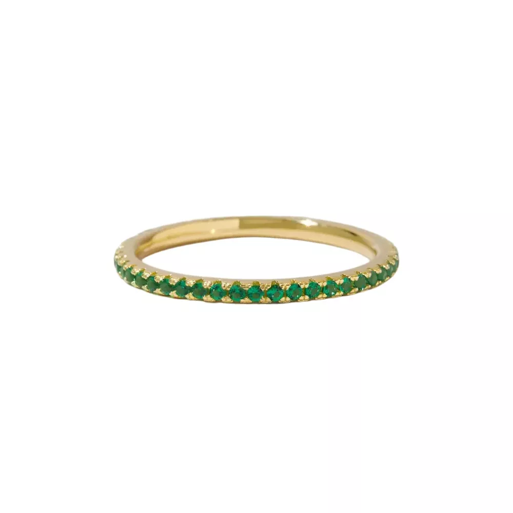 Emerald Eternity Ring - Size 6