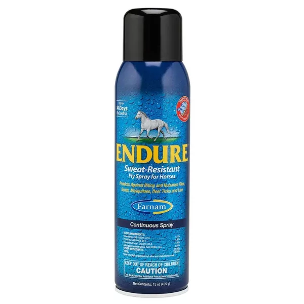 Endure Sweat Resistant Fly Control Spray For Horses 15 oz Aerosol