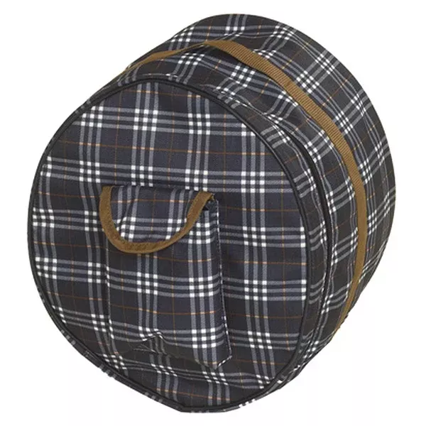 English Riding Supply One Size Helmet Cover Blue & Purple Corn Plaid Bag