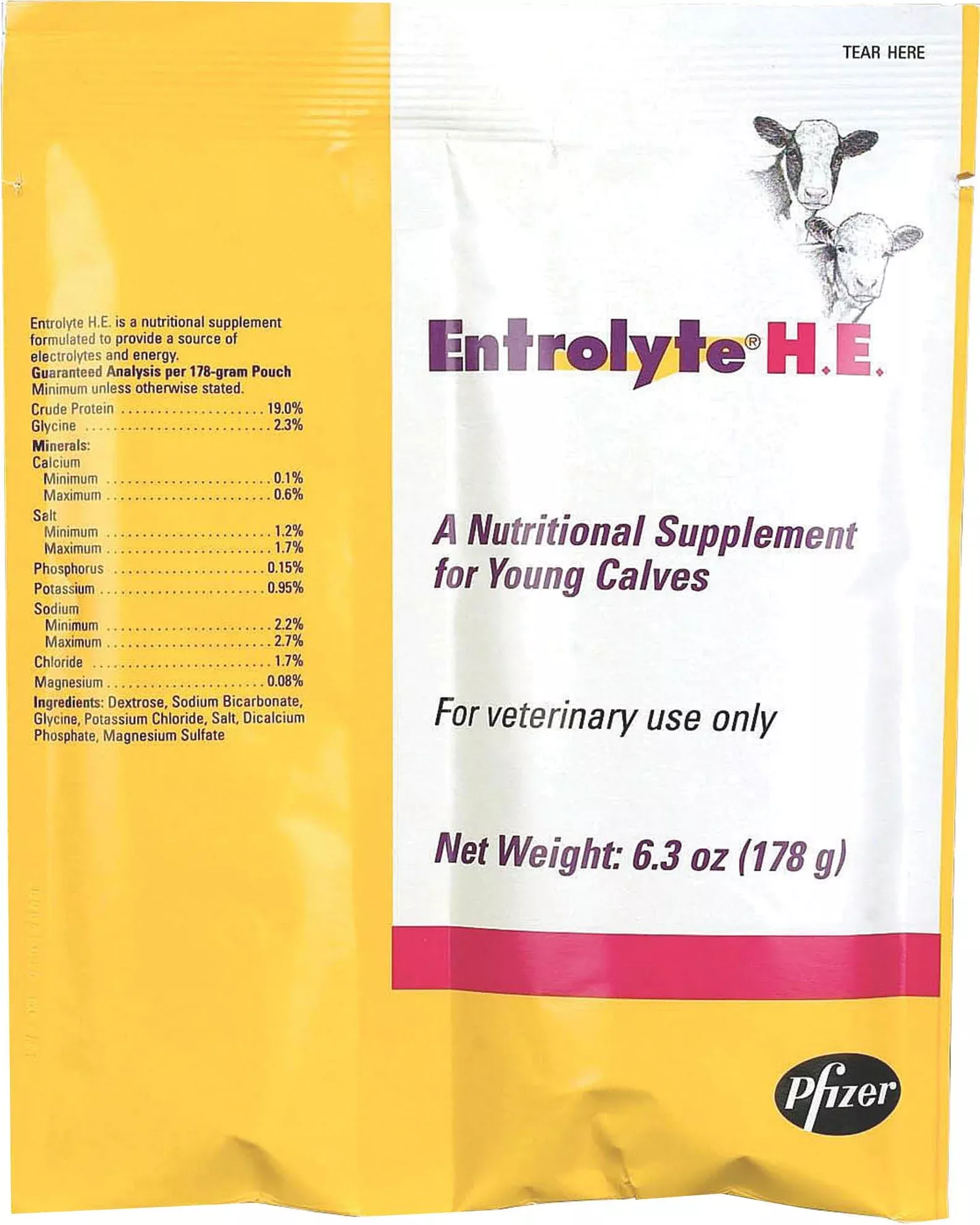 Entrolyte H.E. Electrolyte Packets for Young Calves 178 g