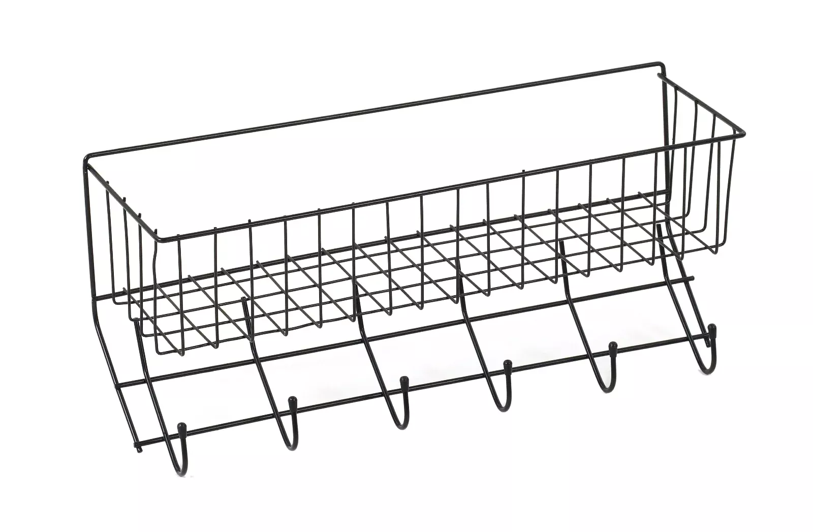 Equi-Essentials Wire 6-Hook Rack with Basket