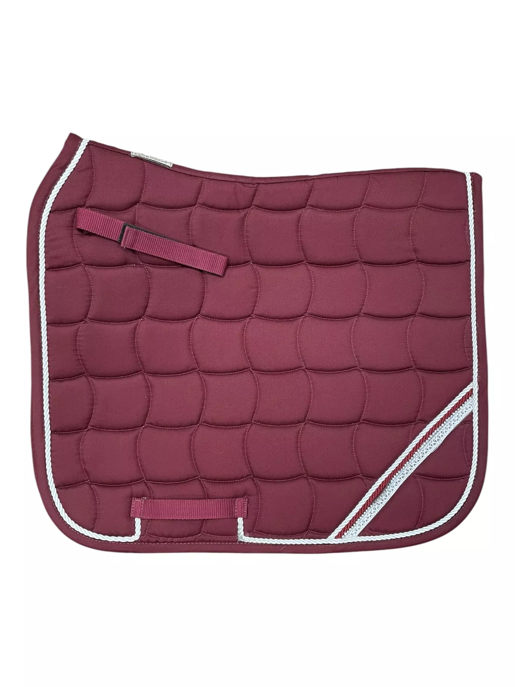 Equine Couture DR Pad - Maroon/White/Bling - Approx F/S - USED