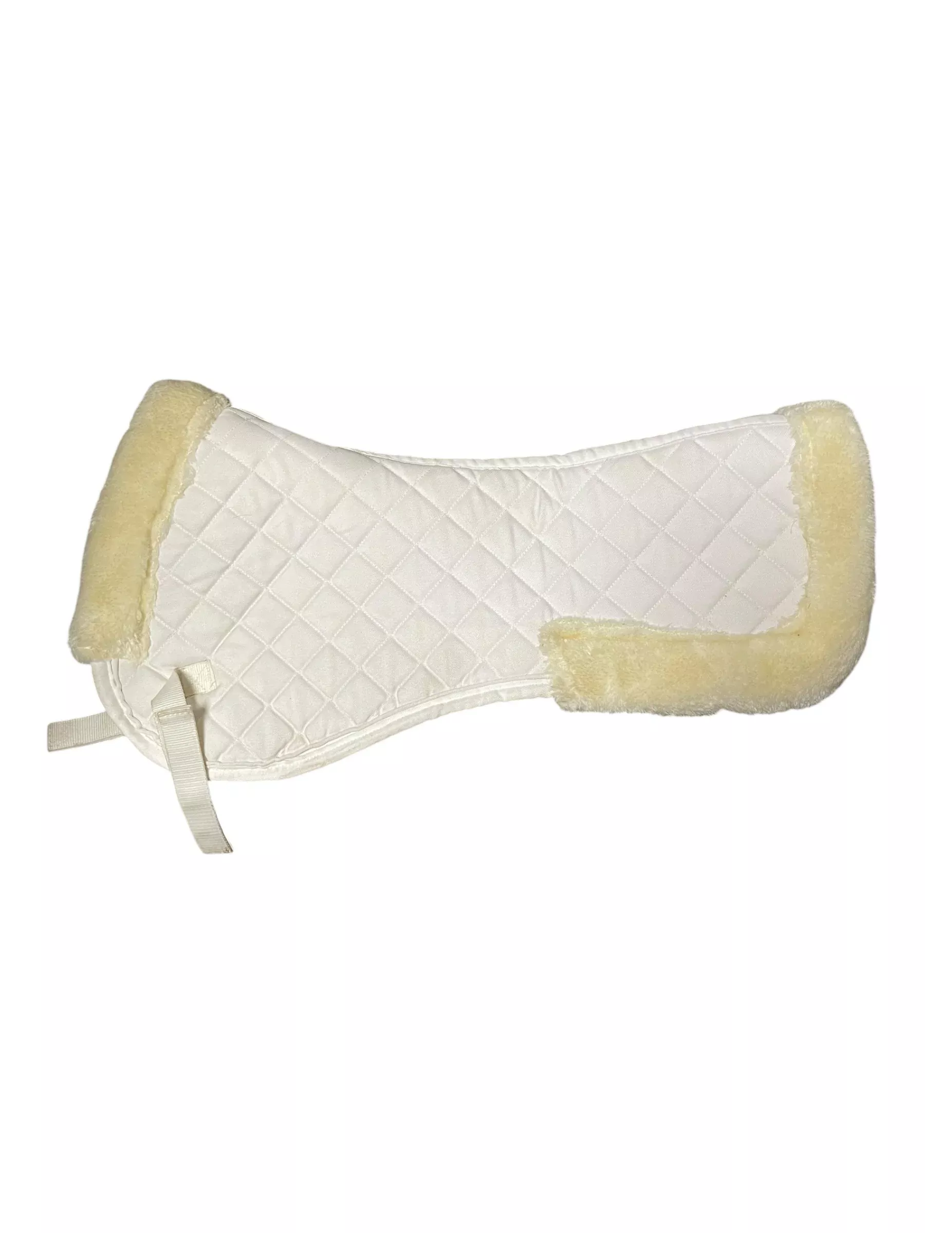 Equine Couture Sherpa Fleece Half Pad - White - Standard - USED