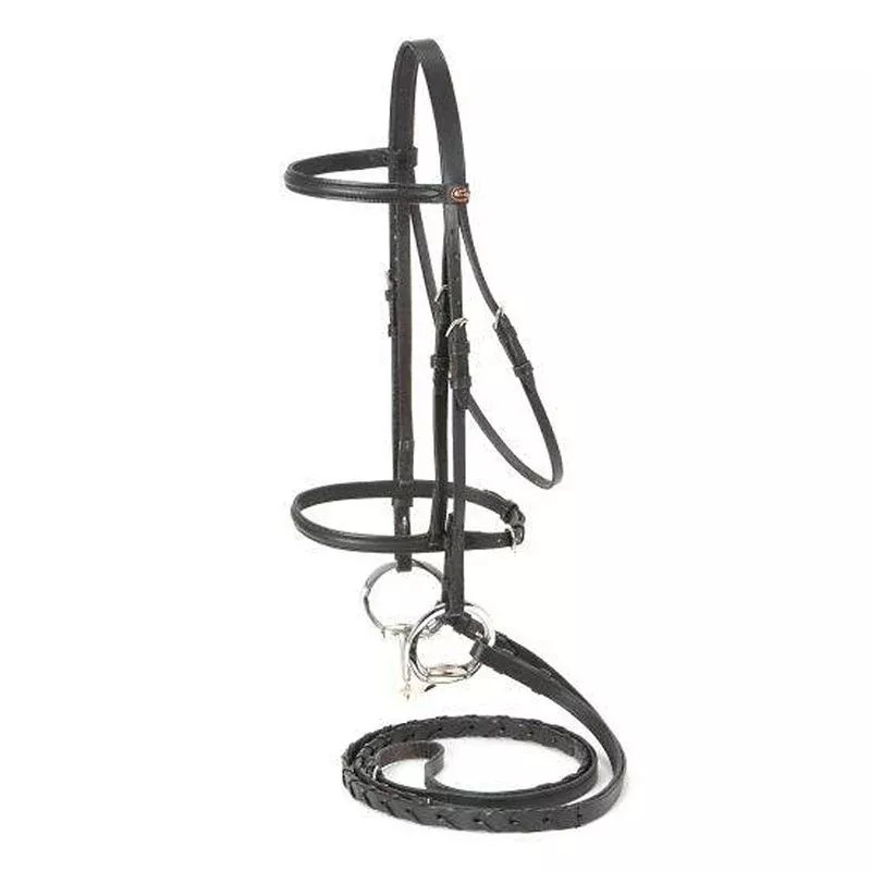 EquiRoyal Raised Draft Horse Snaffle Bridle