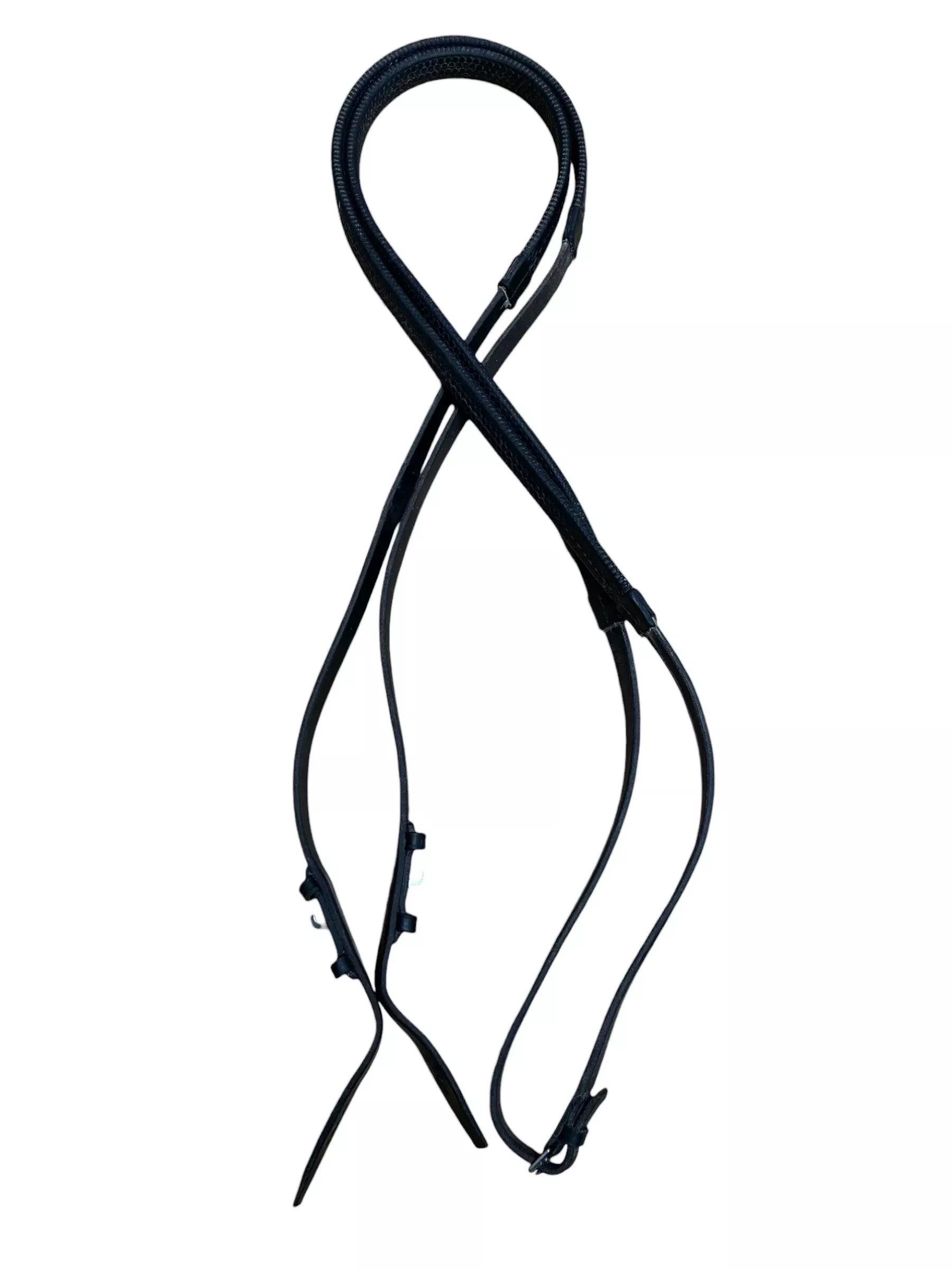 Equus Rubber Reins - Black - Approx 54" - USED