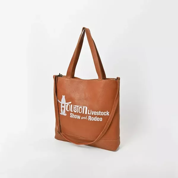 Everyday Rodeo Genuine Leather White Embroidered Tote Bag