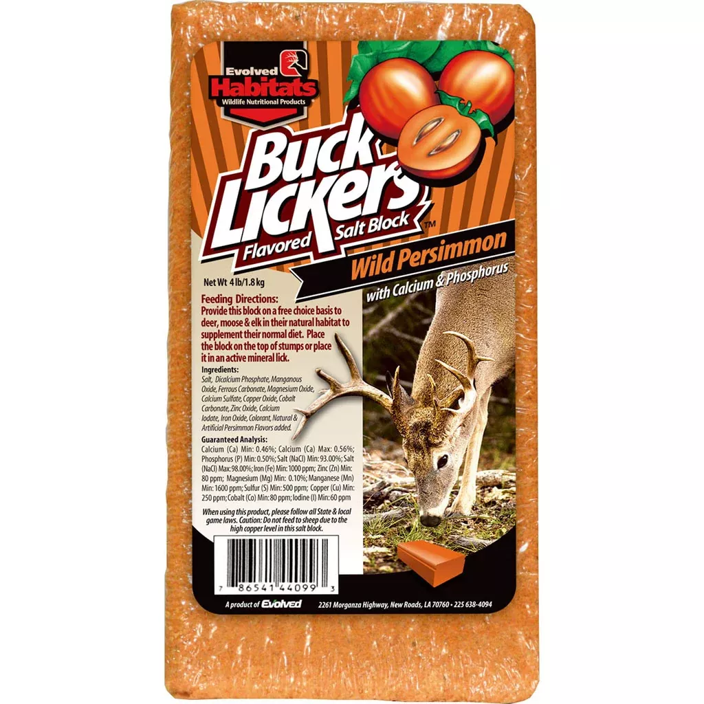 Evolved Buck Lickers Flavored Salt Block 4 LB Persimmon