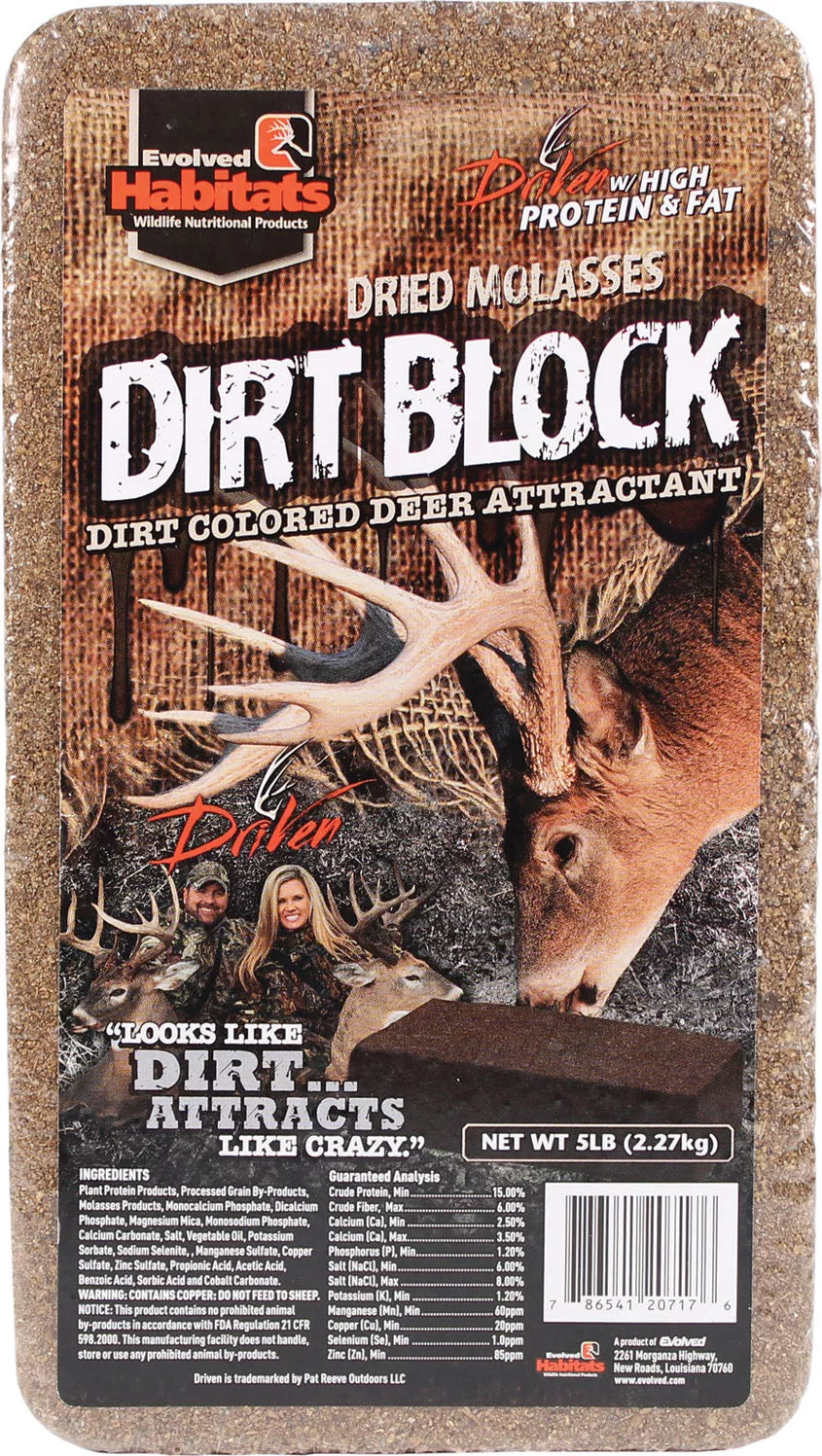 Evolved Dirt Block Dried Molasses Deer Attractant 5 lb