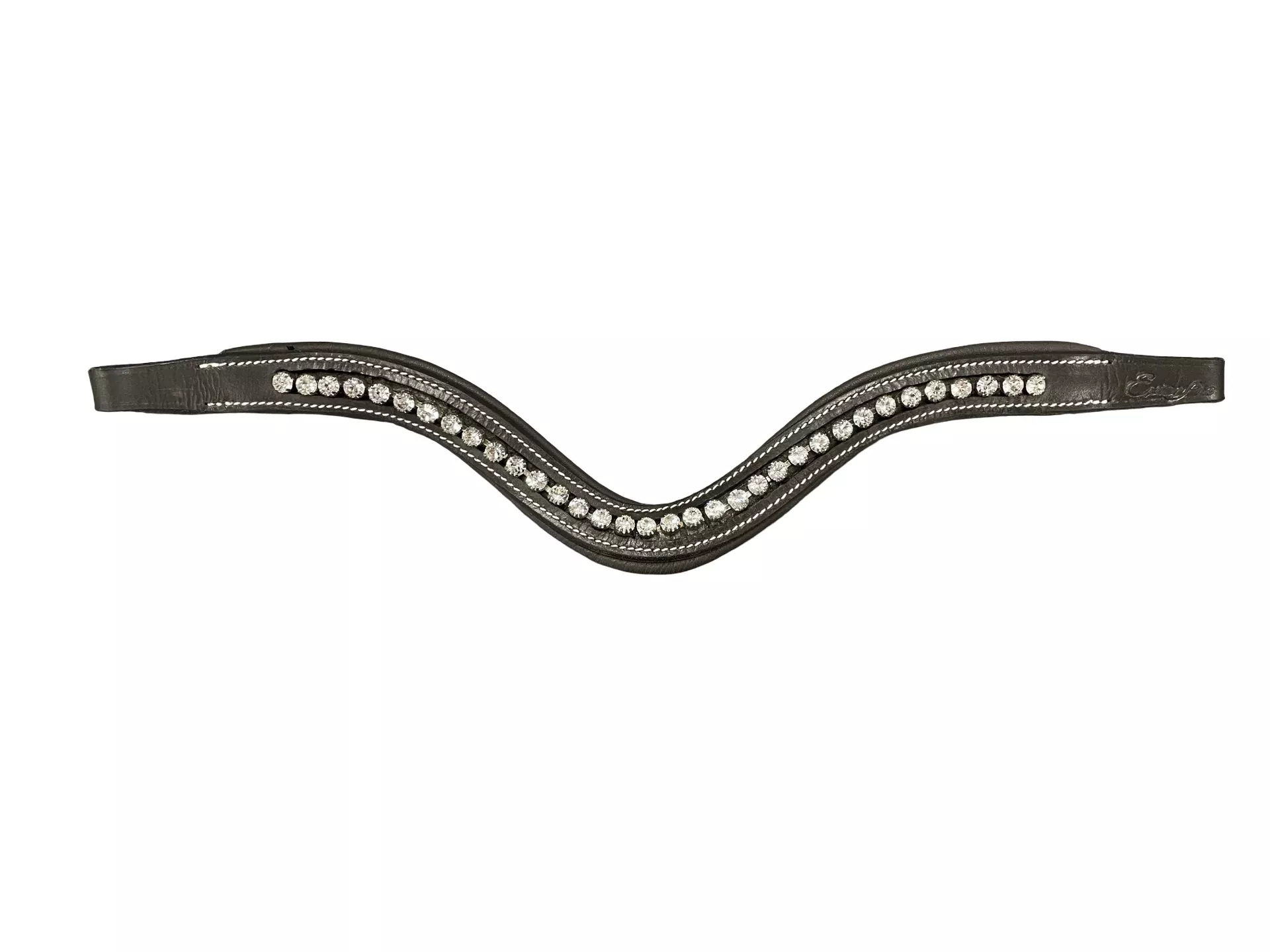 ExionPro Browband - Havana/Clear Rhinestone - Approx 14" - USED