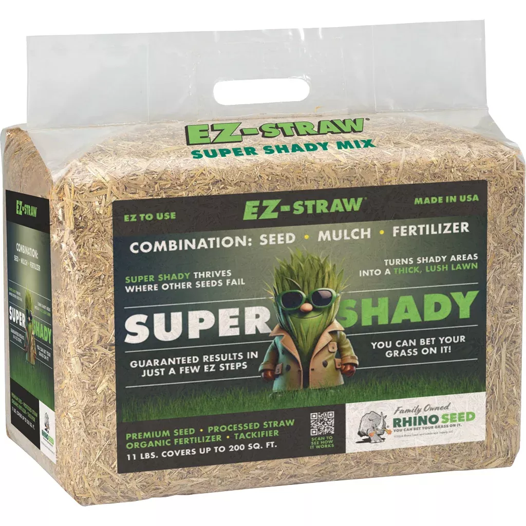 EZ-Straw Super Shady Seed Mix Mulch & Fertilizer, 11 lb