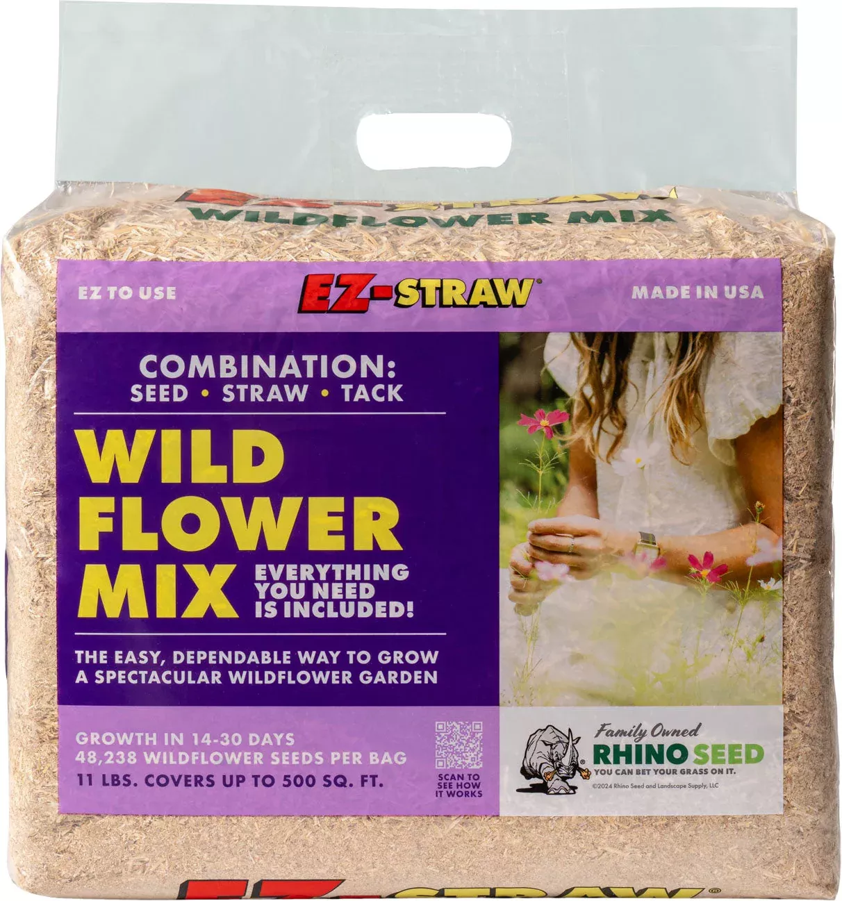EZ-Straw Wildflower Straw Tack Covers 11 lb 200 sq ft