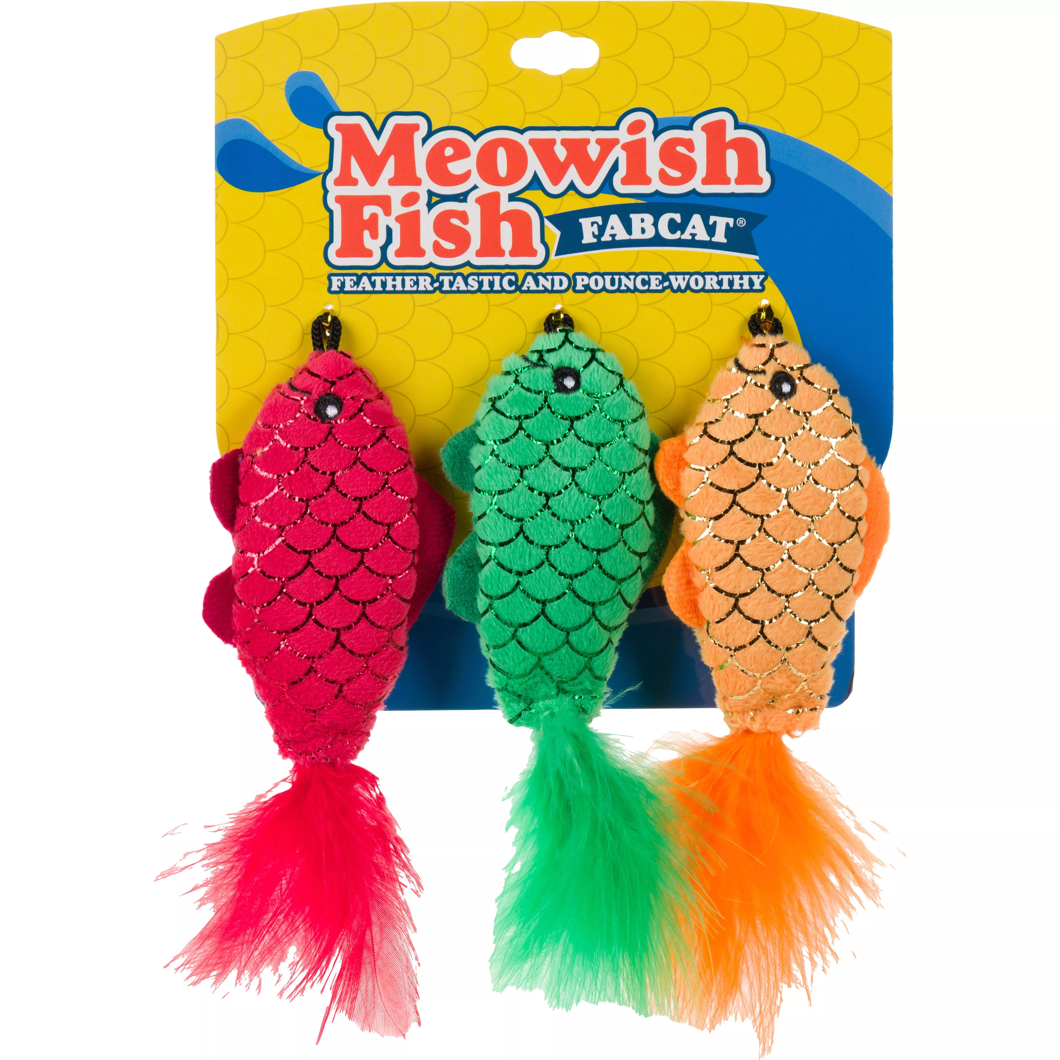 Fabcat Foodies Meowish Fish Cat Toy, Multi