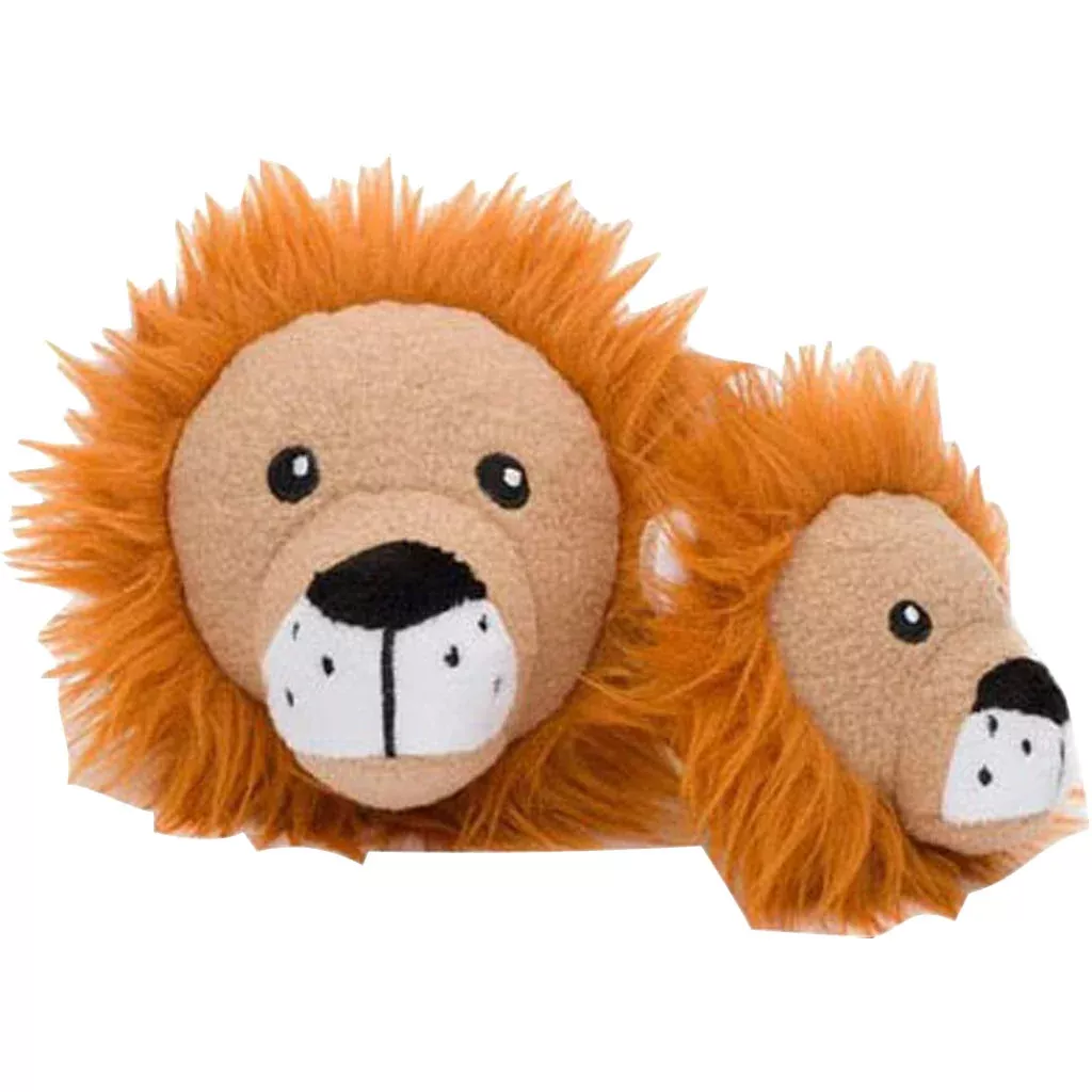 fabdog Faball Lion Dog Toy, Large, Tan