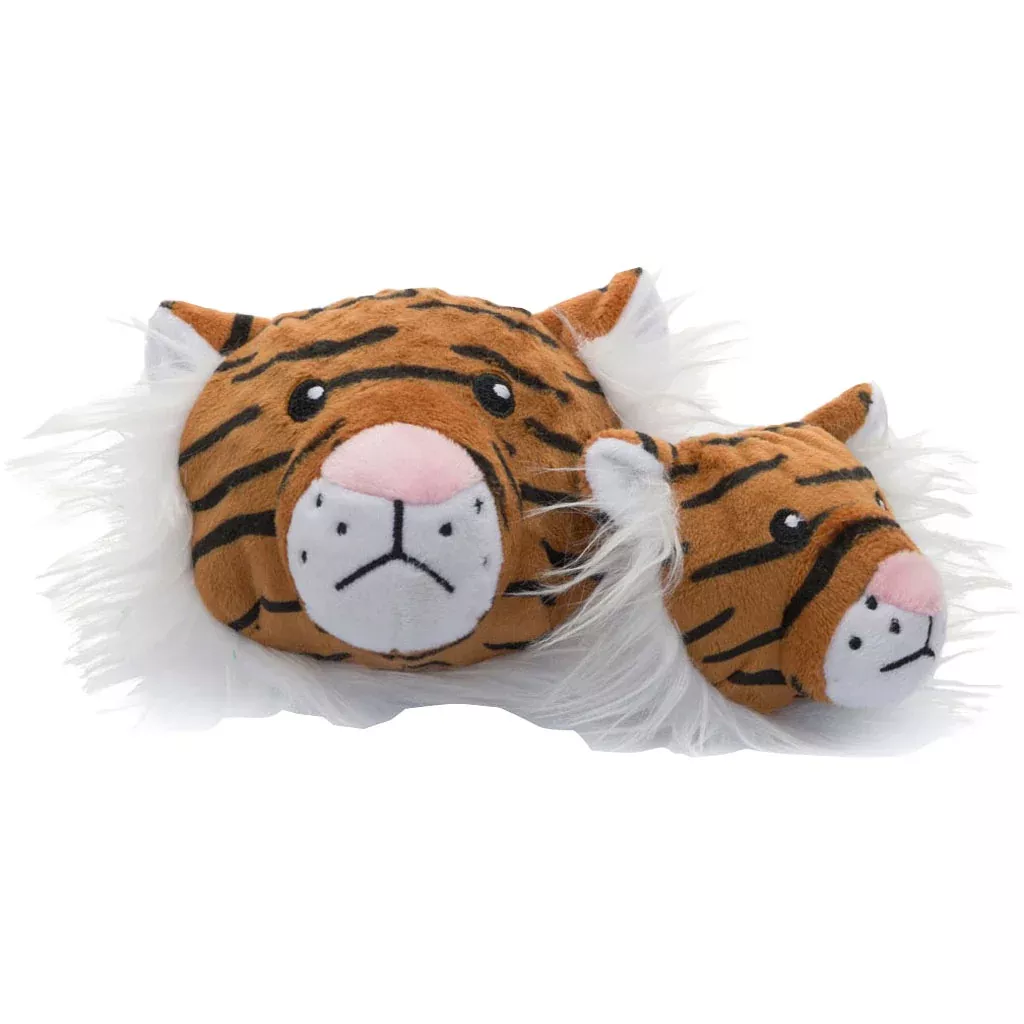 Fabdog Faball Tiger Dog Toy, Large, Brown
