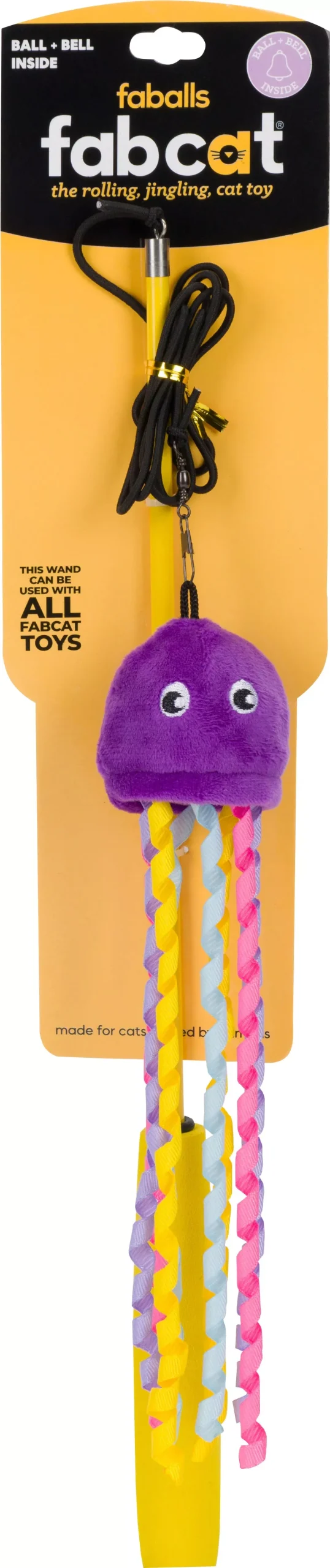 Fabdog Fabcat Faball Jellyfish Teaser for Cats, Purple