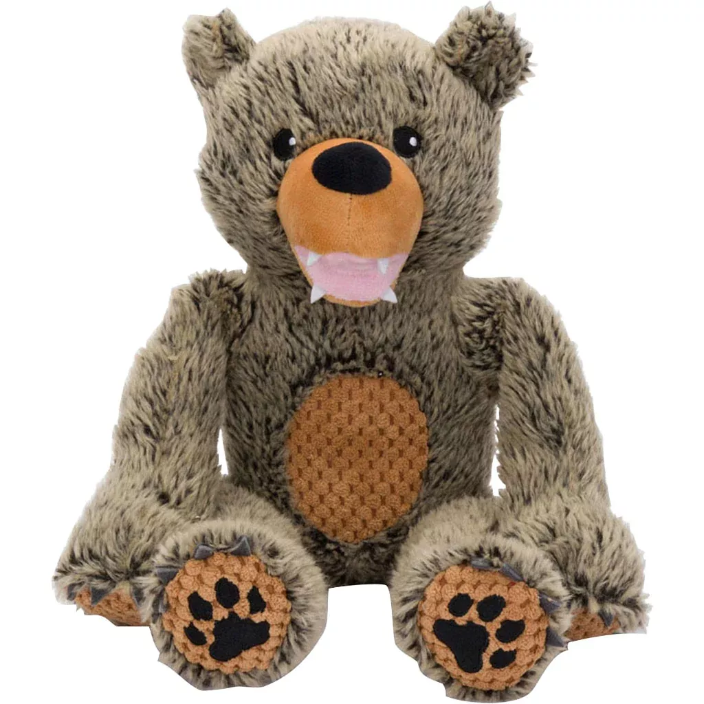 fabdog Floppy Grizzly Dog Toy Large Brown