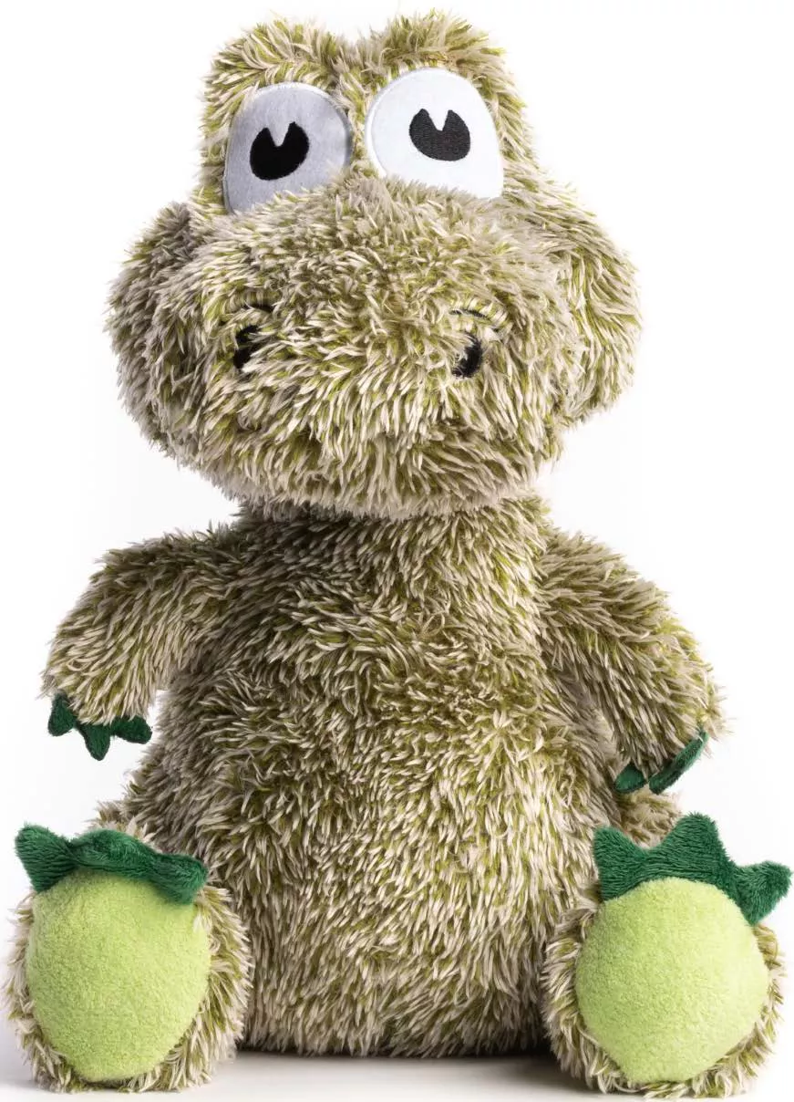 fabdog Fluffy Alligator Dog Toy Green One Size