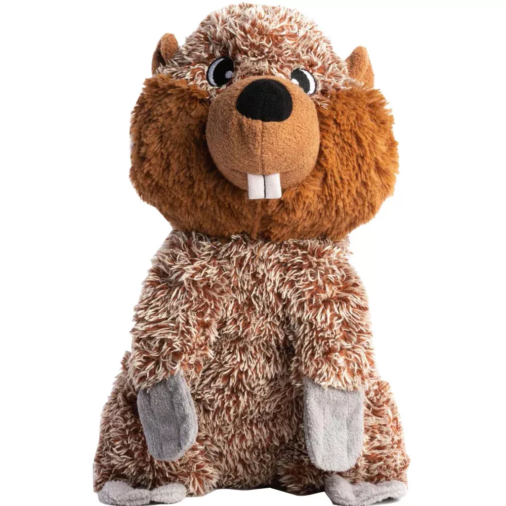 Fabdog Fluffy Beaver Dog Toy One Size Brown