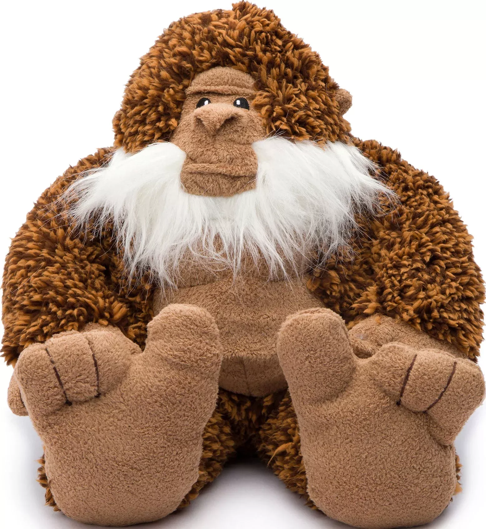 Fabdog Fluffy Big Foot Dog Toy One Size Brown