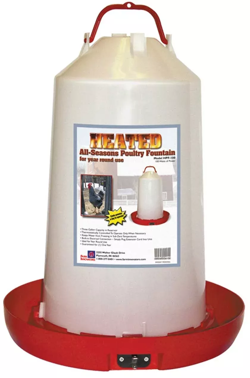 Farm Innovators Heated Plastic Poultry Fount