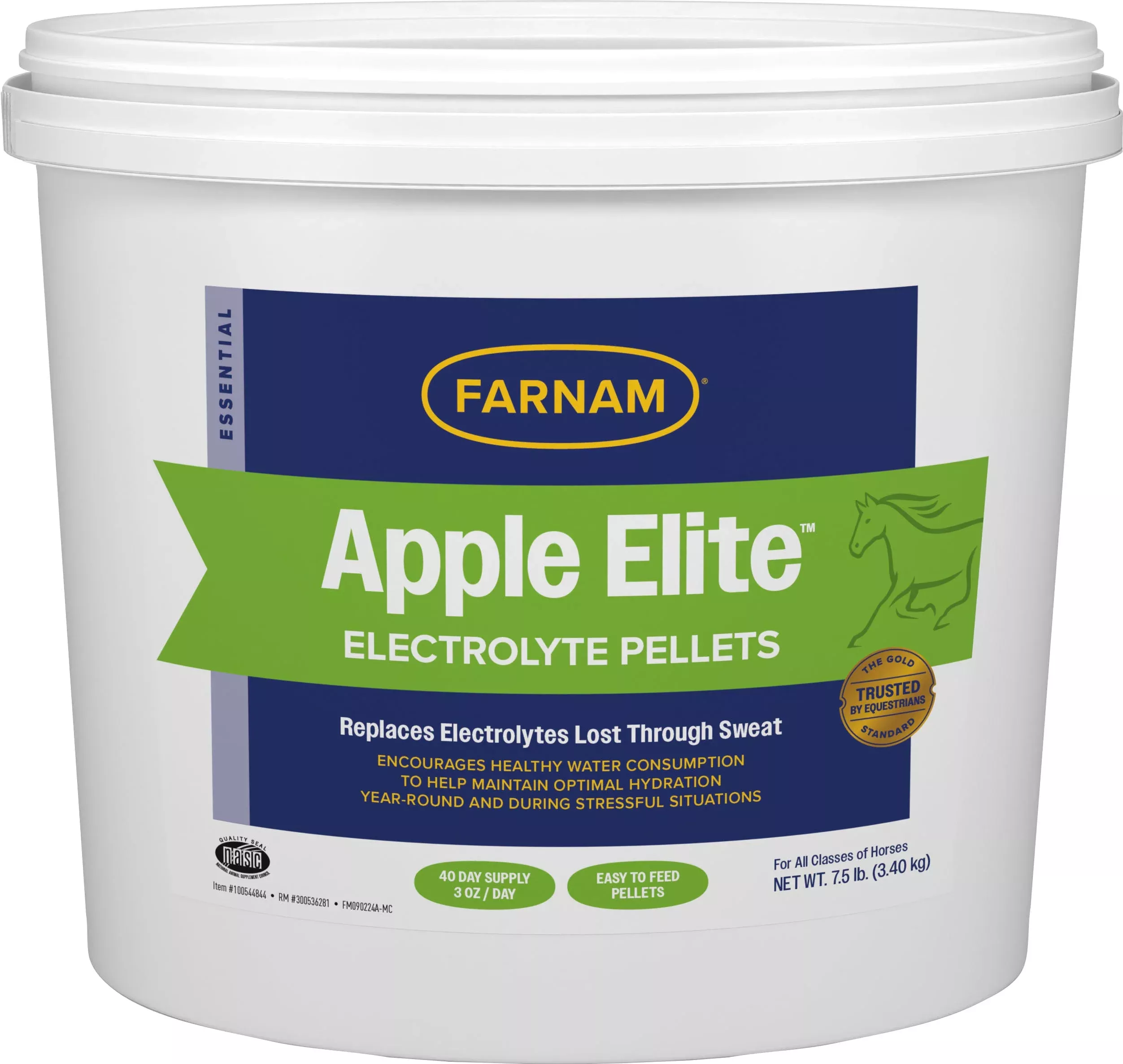 Farnam Apple Elite Electrolyte Pellets, Apple, 7.5 lb