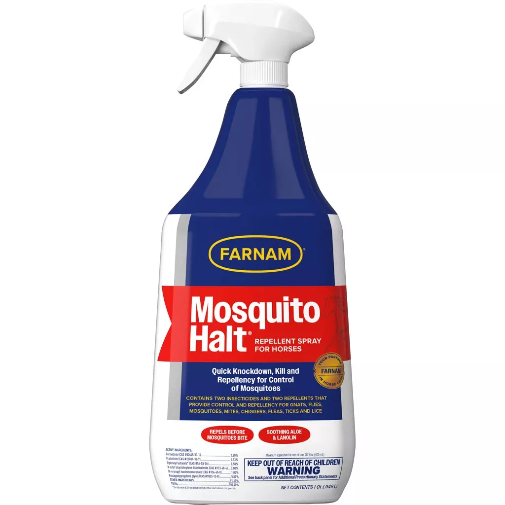 Farnam Mosquito Halt Repellent Spray for Horses, 32 Oz