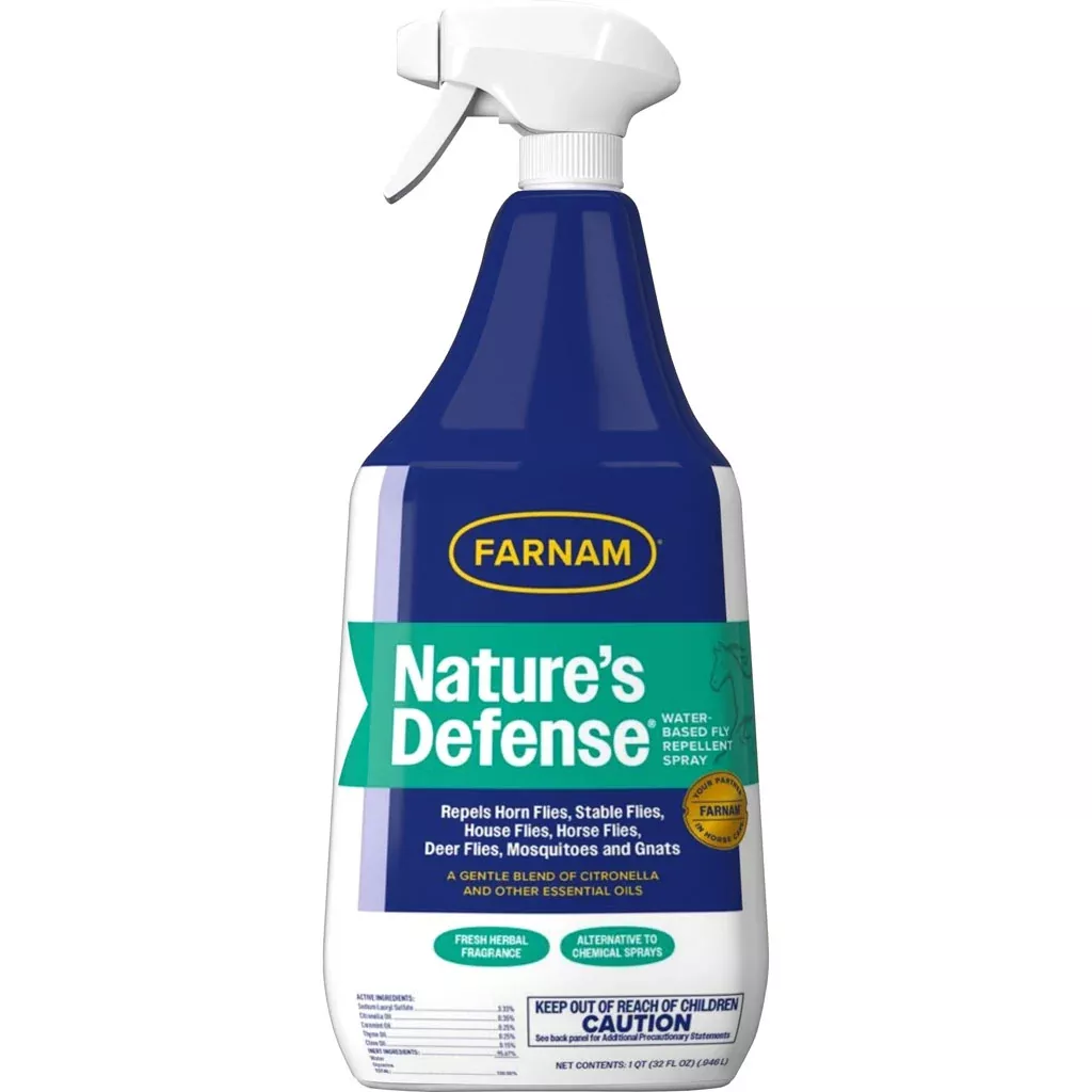 Farnam Nature's Defense Water-Based Fly Repellent Spray, 32 oz