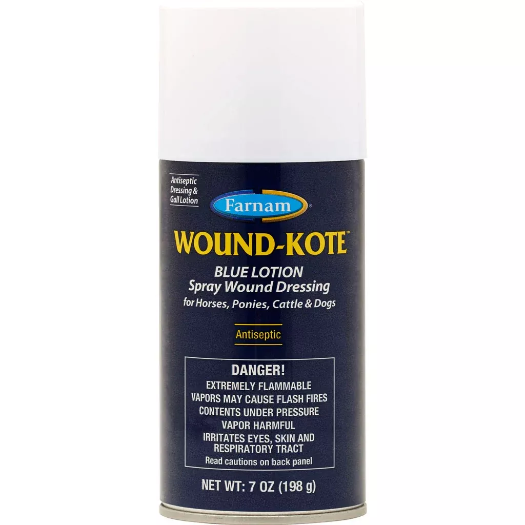 Farnam Wound-Kote Blue Lotion Spray Wound Dressing, 7 oz