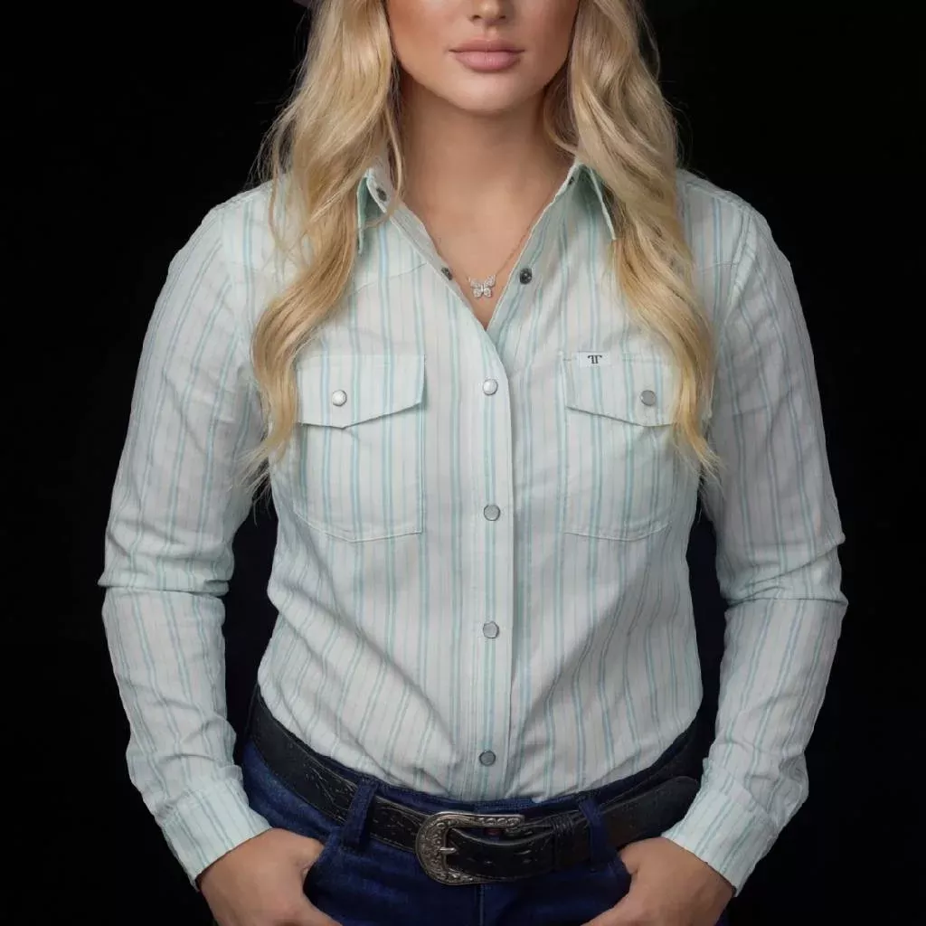 Ferrell Women's Jackie Stripe Snap Shirt