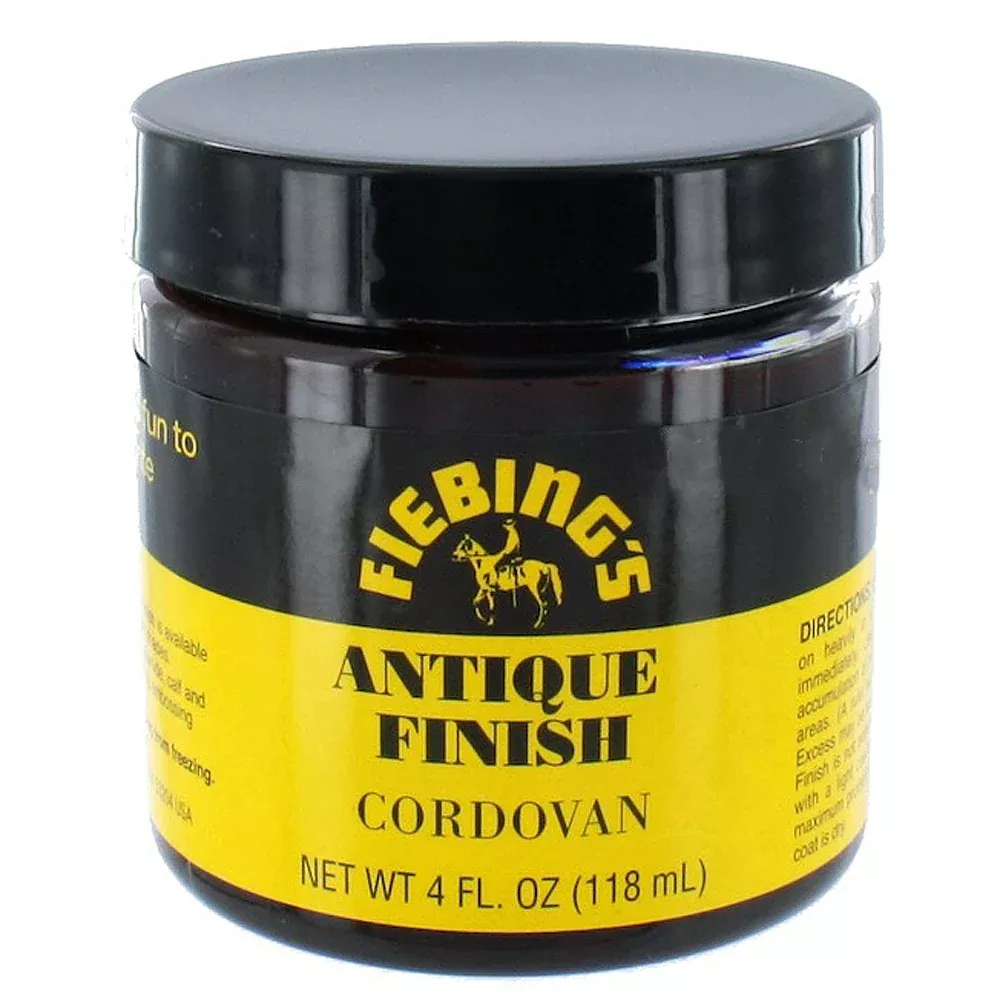 Fiebing's Antique Finish Cordovan 4 oz Leather Staining Paste Formula for Tooling