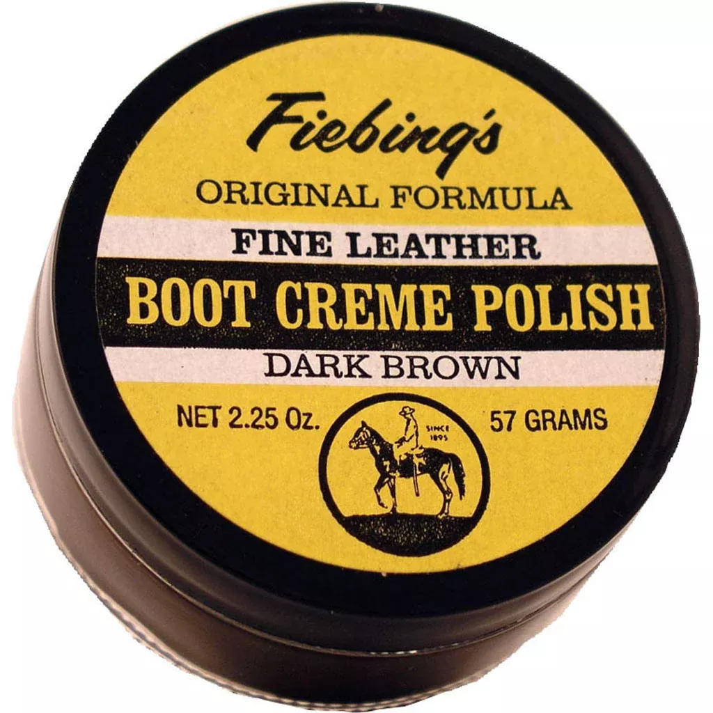 Fiebing's Original Formula Boot Cream Polish, Dark Brown, 2.5 oz