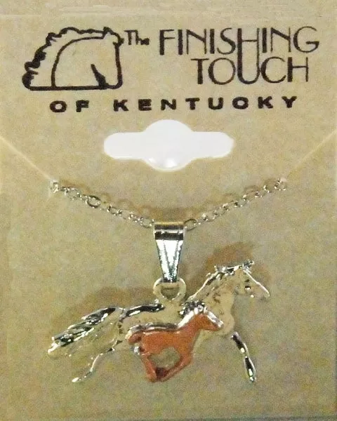 Finishing Touch 2-Tone Mare And Foal Necklace