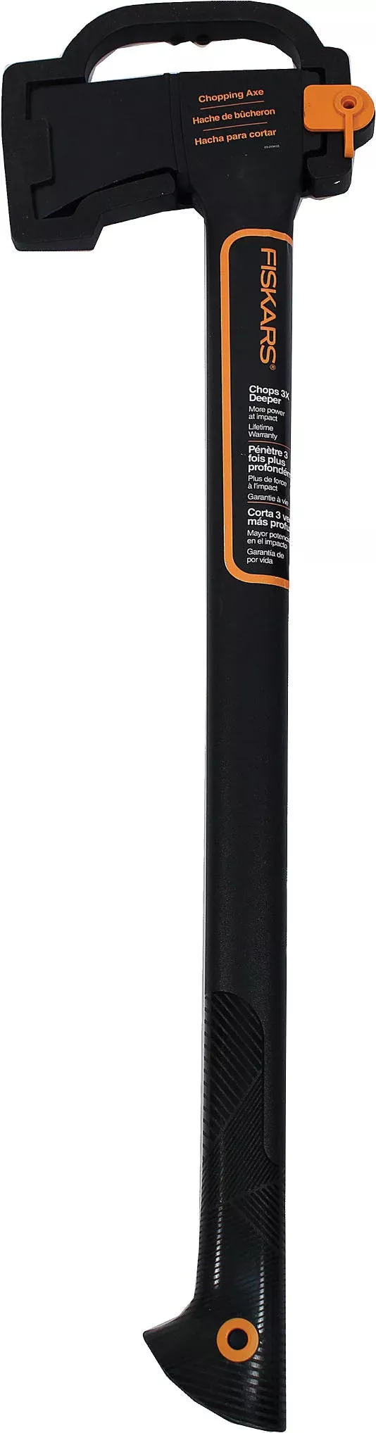 Fiskars Chopping Axe W/sheath 28 IN Black/orange