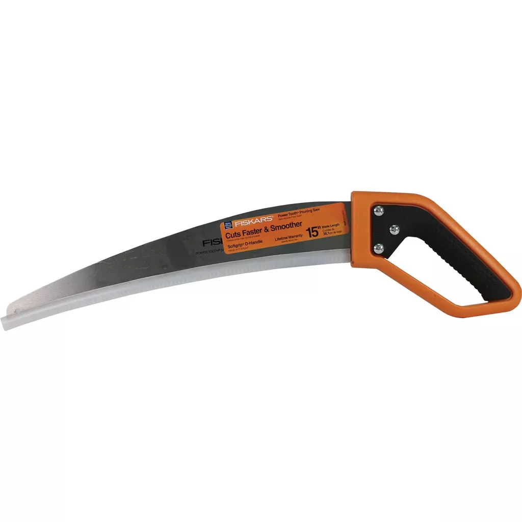 Fiskars Power Tooth Softgrip D-Handle Saw, 15 in