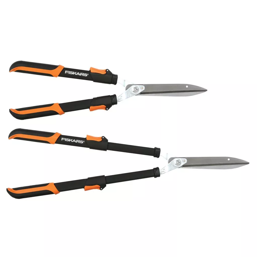 Fiskars Telescoping Power-Lever Hedge Shears, 8.5 in