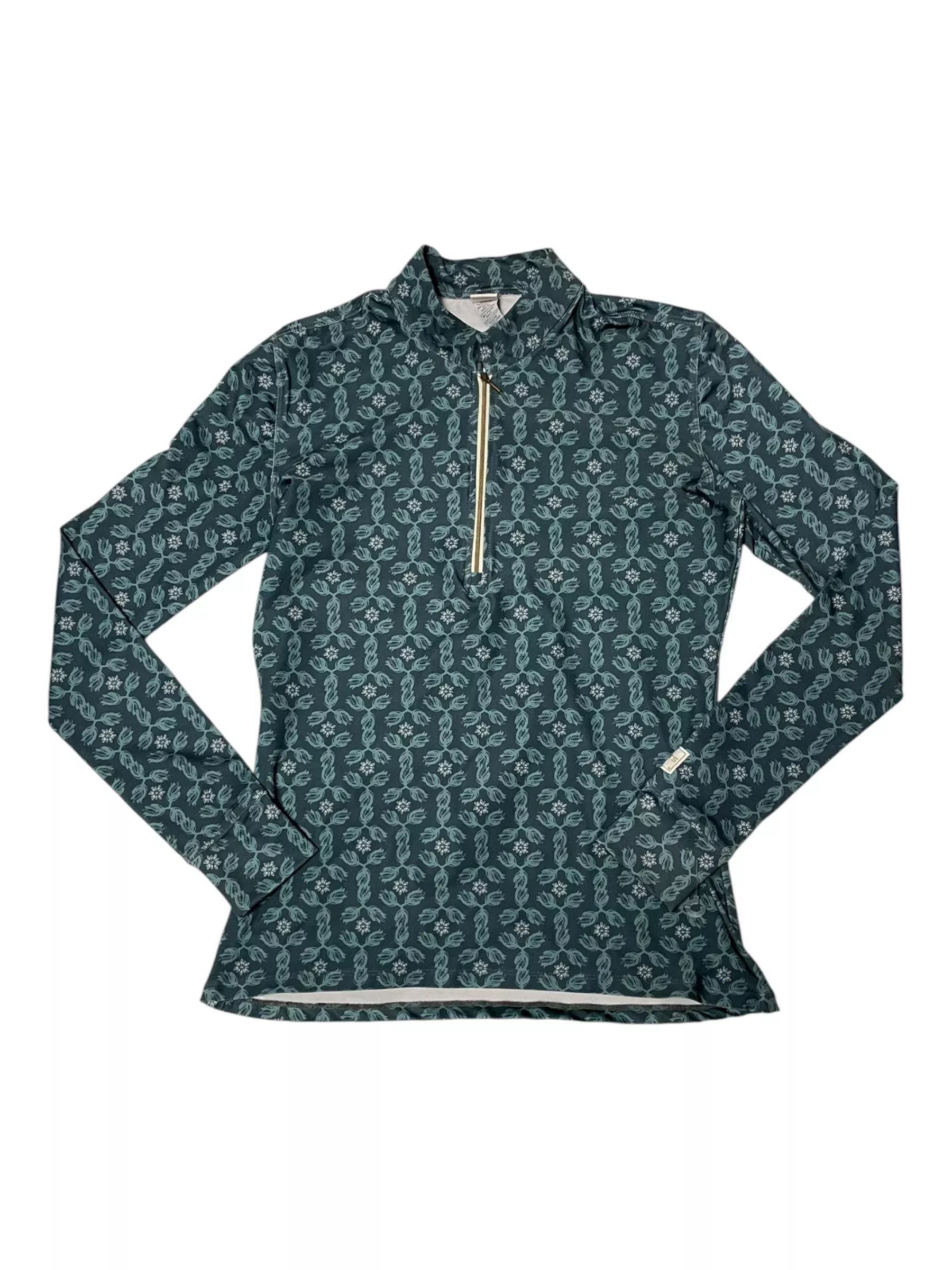 Fits LS 1/4 Zip - Blue Floral - L - USED