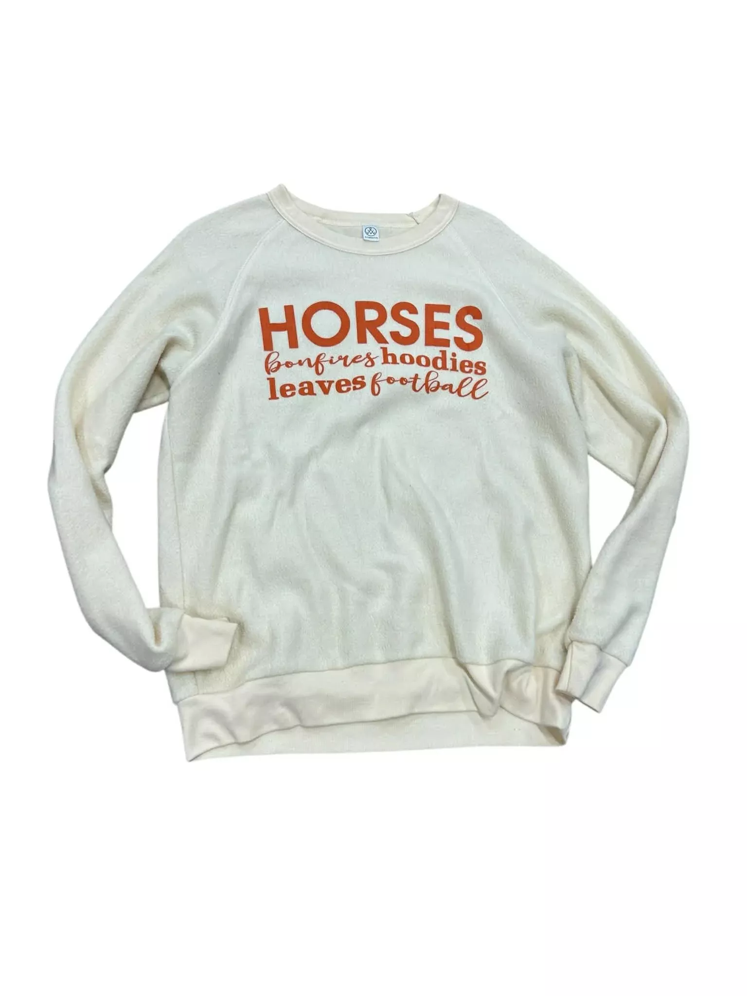 Fleece Sweatshirt - Cream/Orange - S - USED