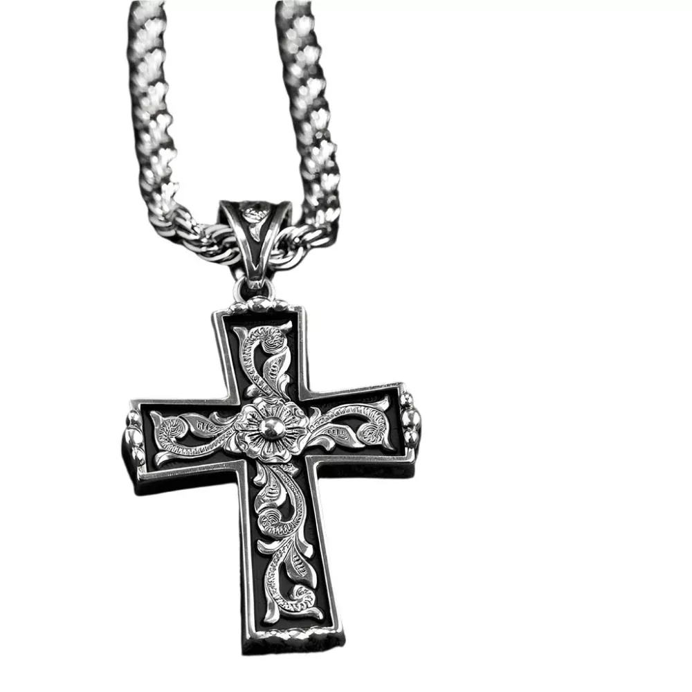 Floral Cross Necklace