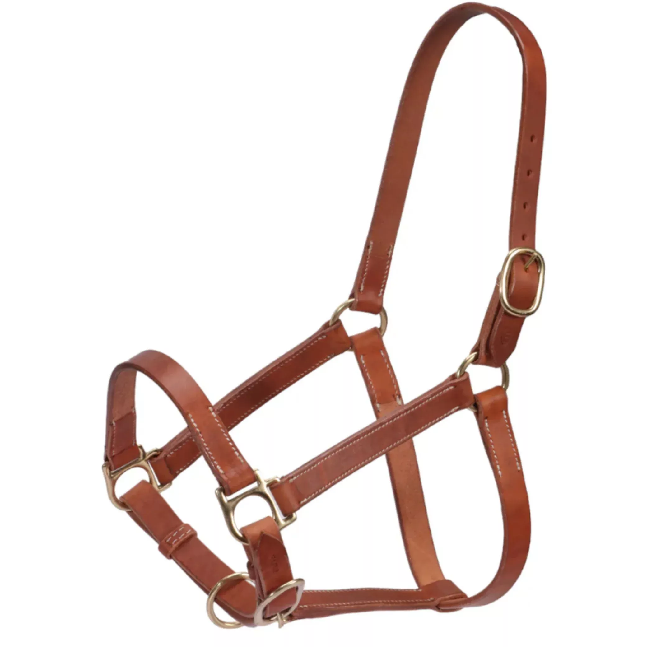 Fort Worth Leather Halter w Curb Adjustment