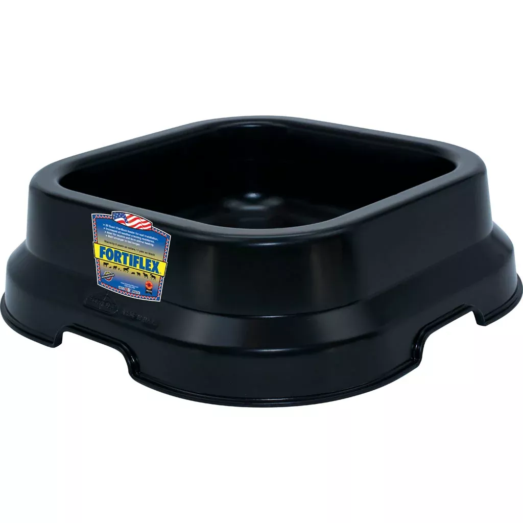 Fortiflex Square Low Pan, 10 Qt, Black