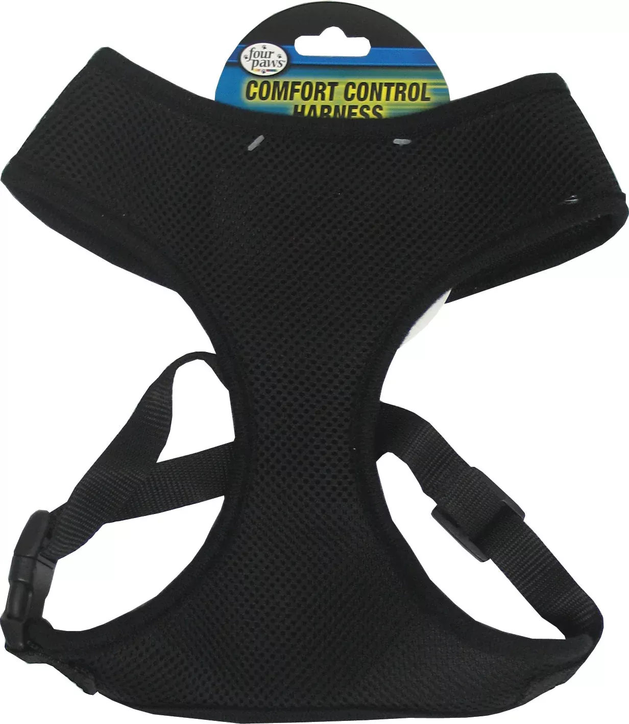 Four Paws Comfort Control Dog Harness, Black - Medium