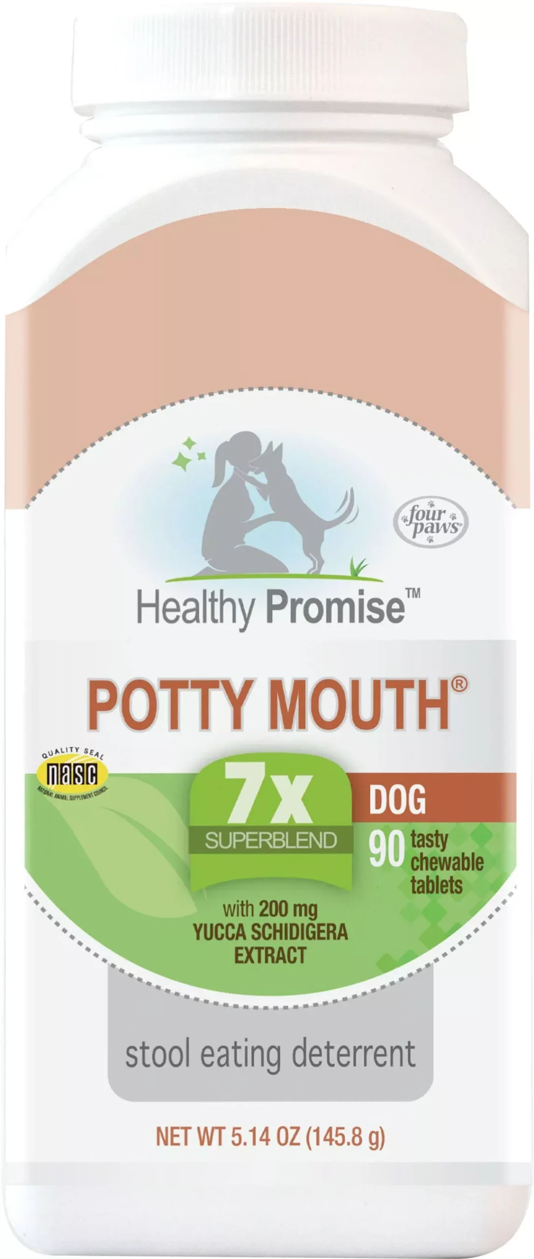 Four Paws Healthy Promise Potty Mouth Tablets, 90 Count