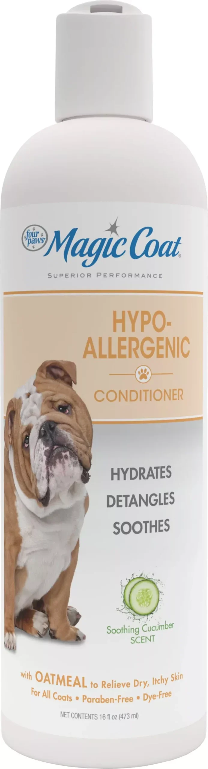 Four Paws Magic Coat Hypo-Allergenic Conditioner Oatmeal/Cucumber 16 oz