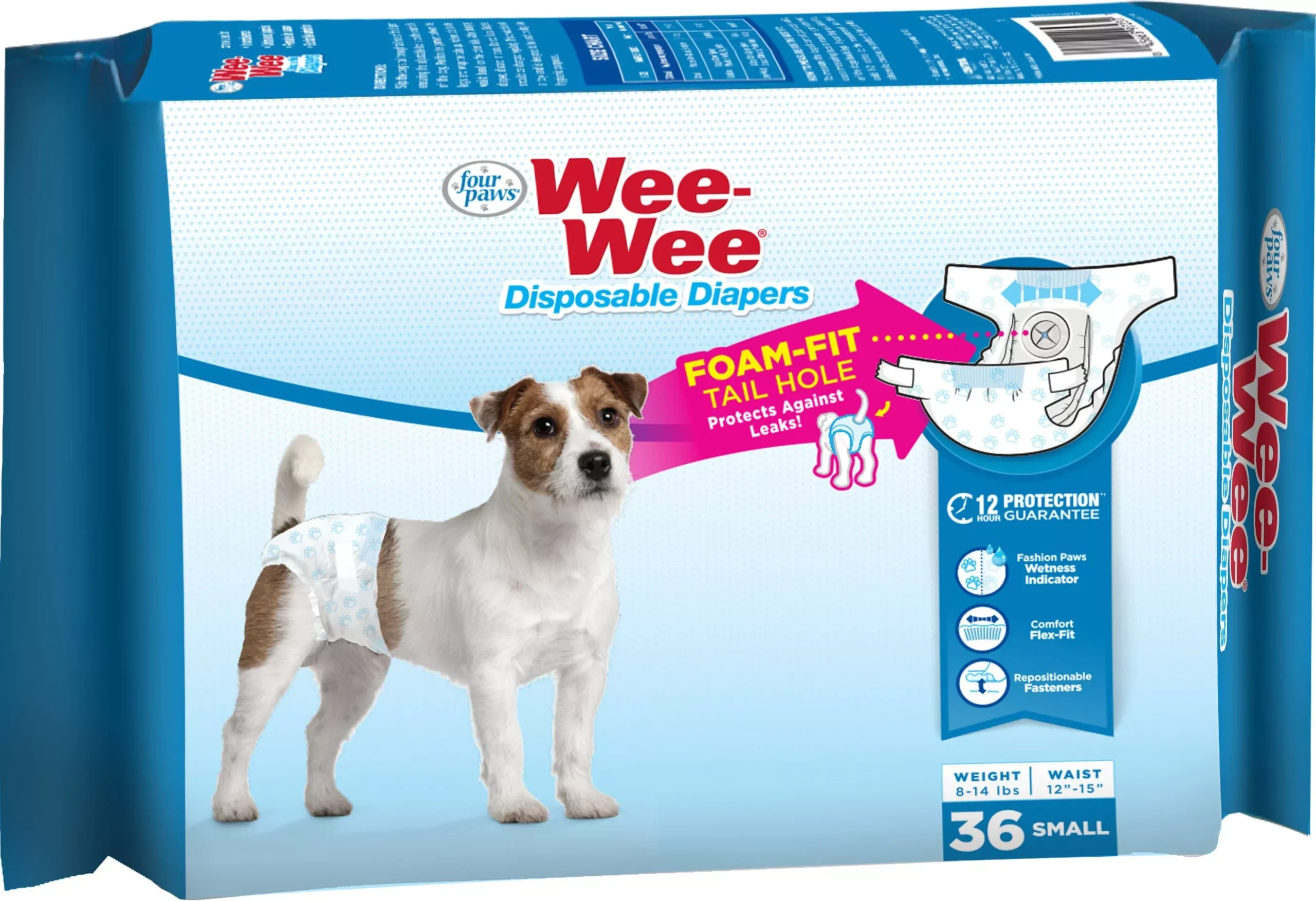 Four Paws Wee-Wee Disposable Diapers, Small, 36 pk