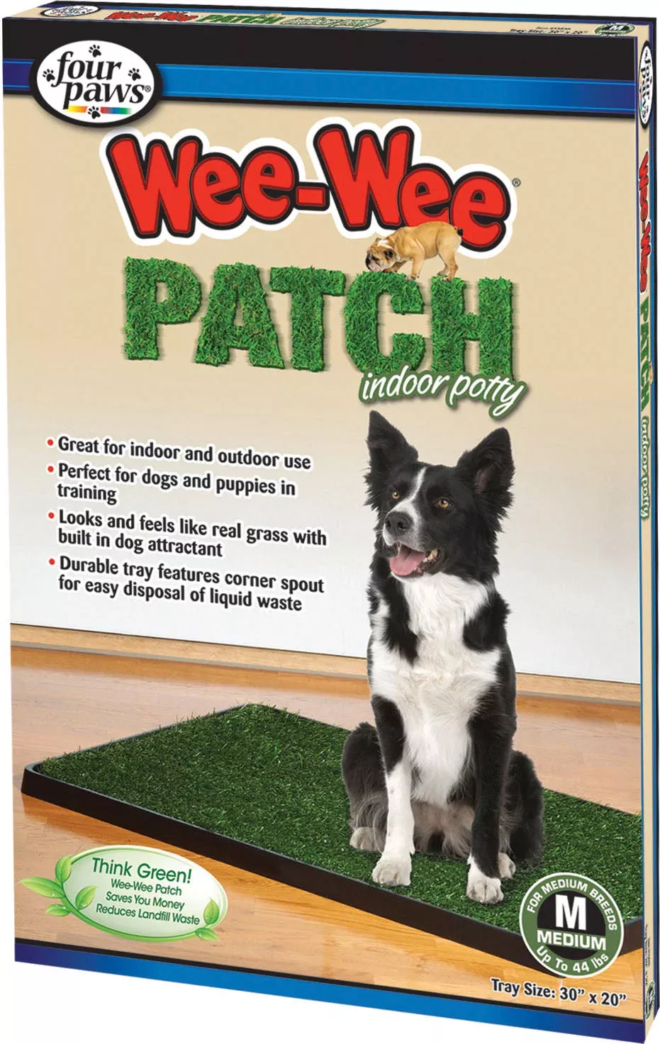 Four Paws Wee-Wee Patch Indoor Potty, Medium, 30 x 20 in