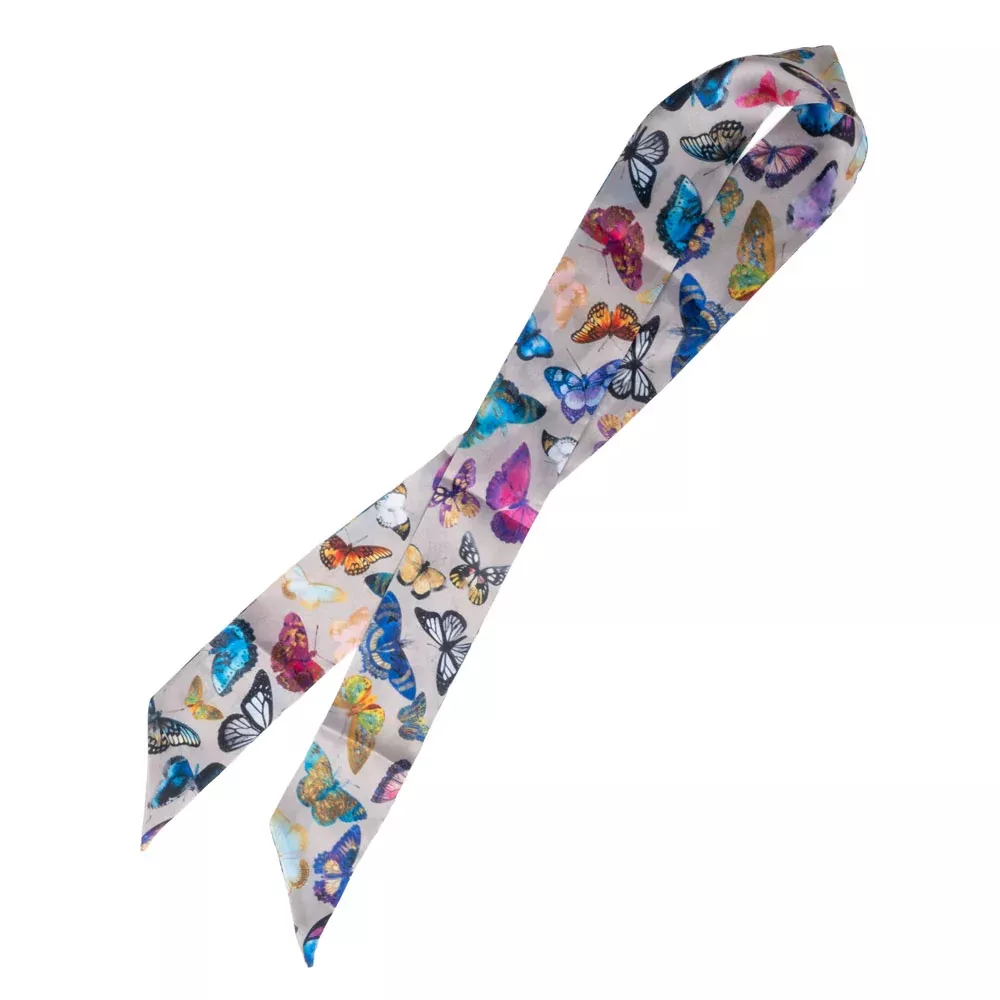 Fringe Scarves Butterfly Twilly - Tan