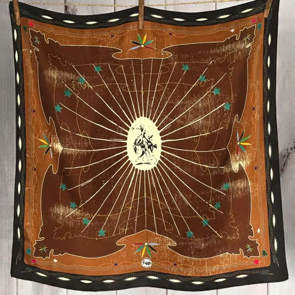 Fringe Scarves "Western Yoke" Short Wild Rag