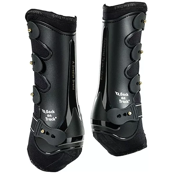 Full Back On Track Royal Flat Work Around Fetlock Horse Front Boots Black