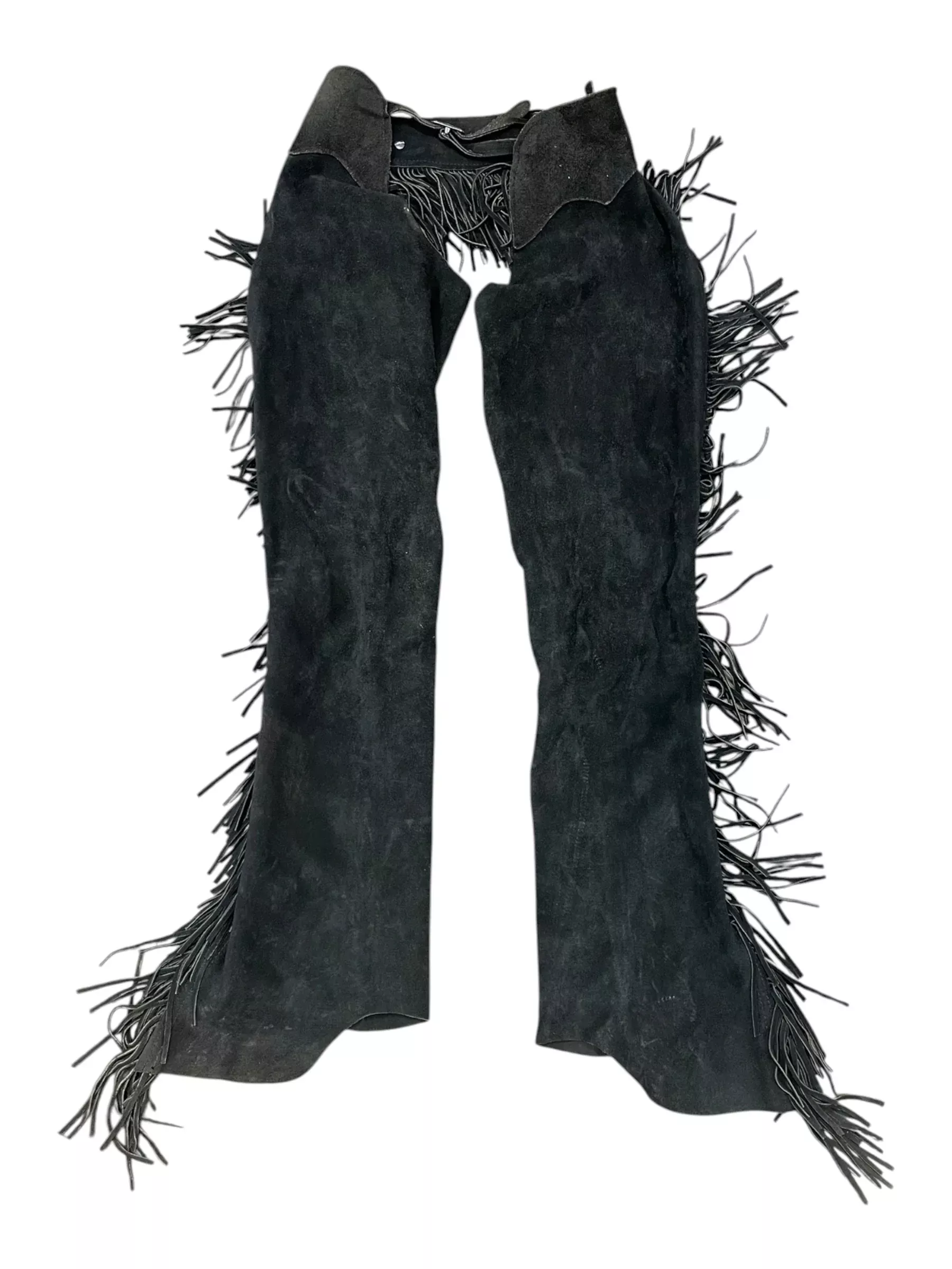 Full Chaps - Black - Waist Approx 14" Across - USED