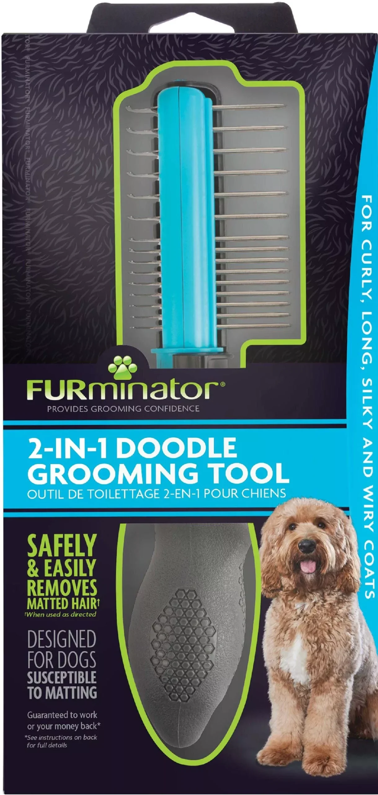 FURminator Doodle Grooming Tool Gray/Blue